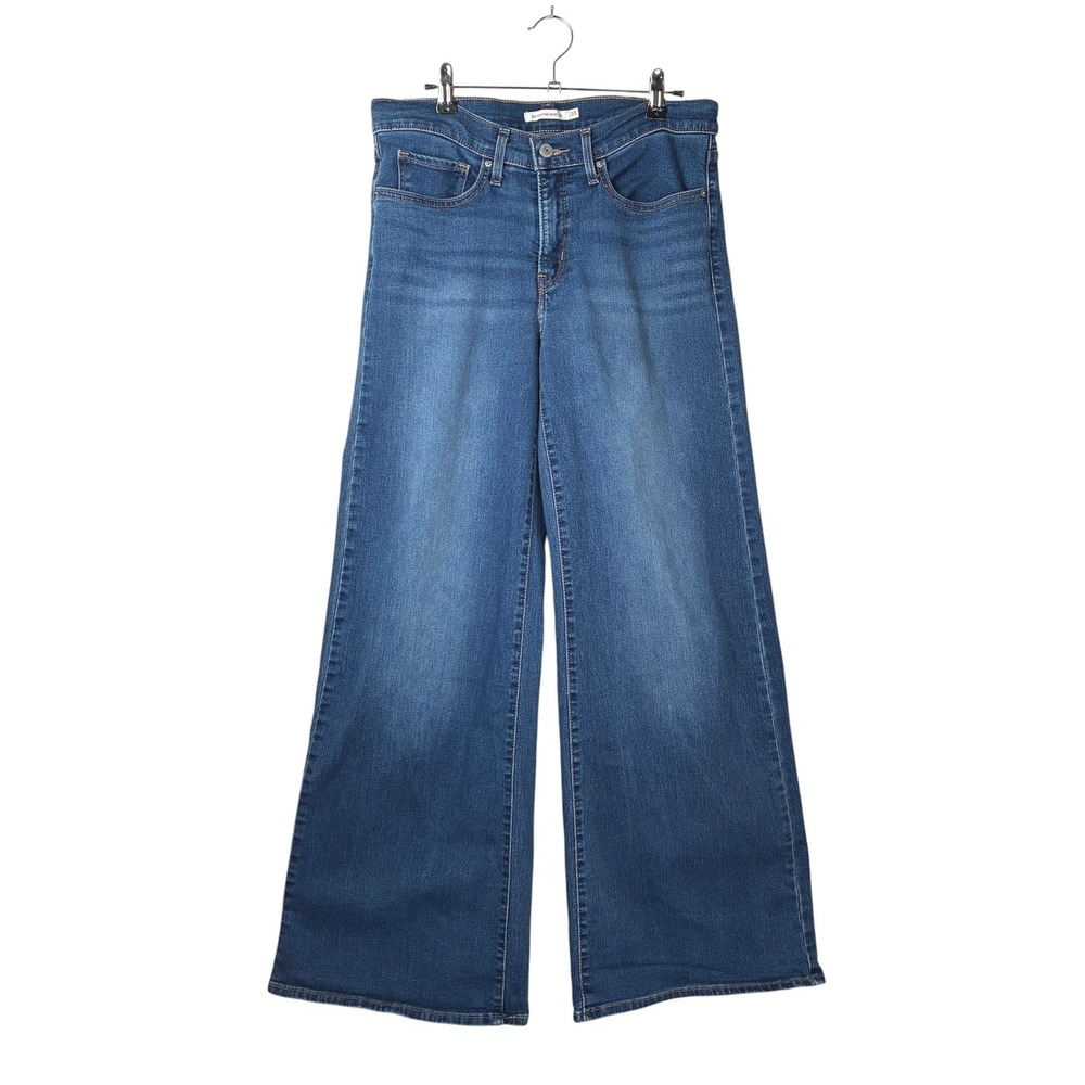 Levi's Womens 318 Shaping Wide Leg Size 30 Blue Medium Wash